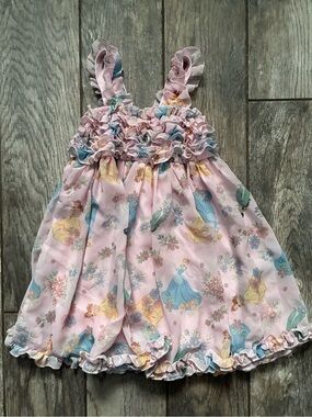 Disney Princesses Flower Ruffle Dress 5T